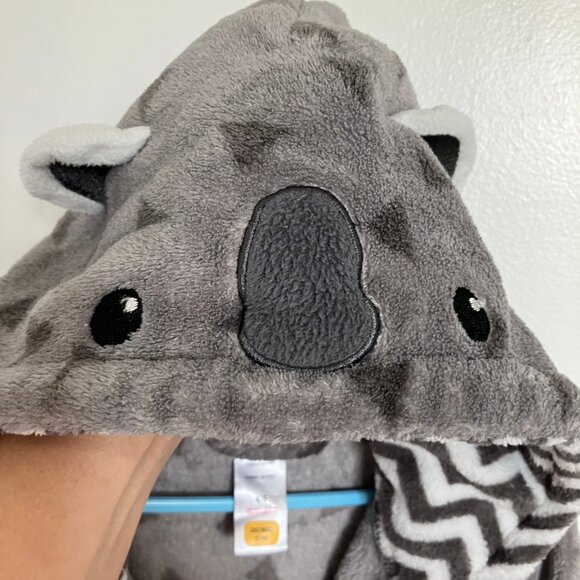 Pekkle Boys Hooded Fleece Bath Robe Size 4/5 - Picture 2 of 7